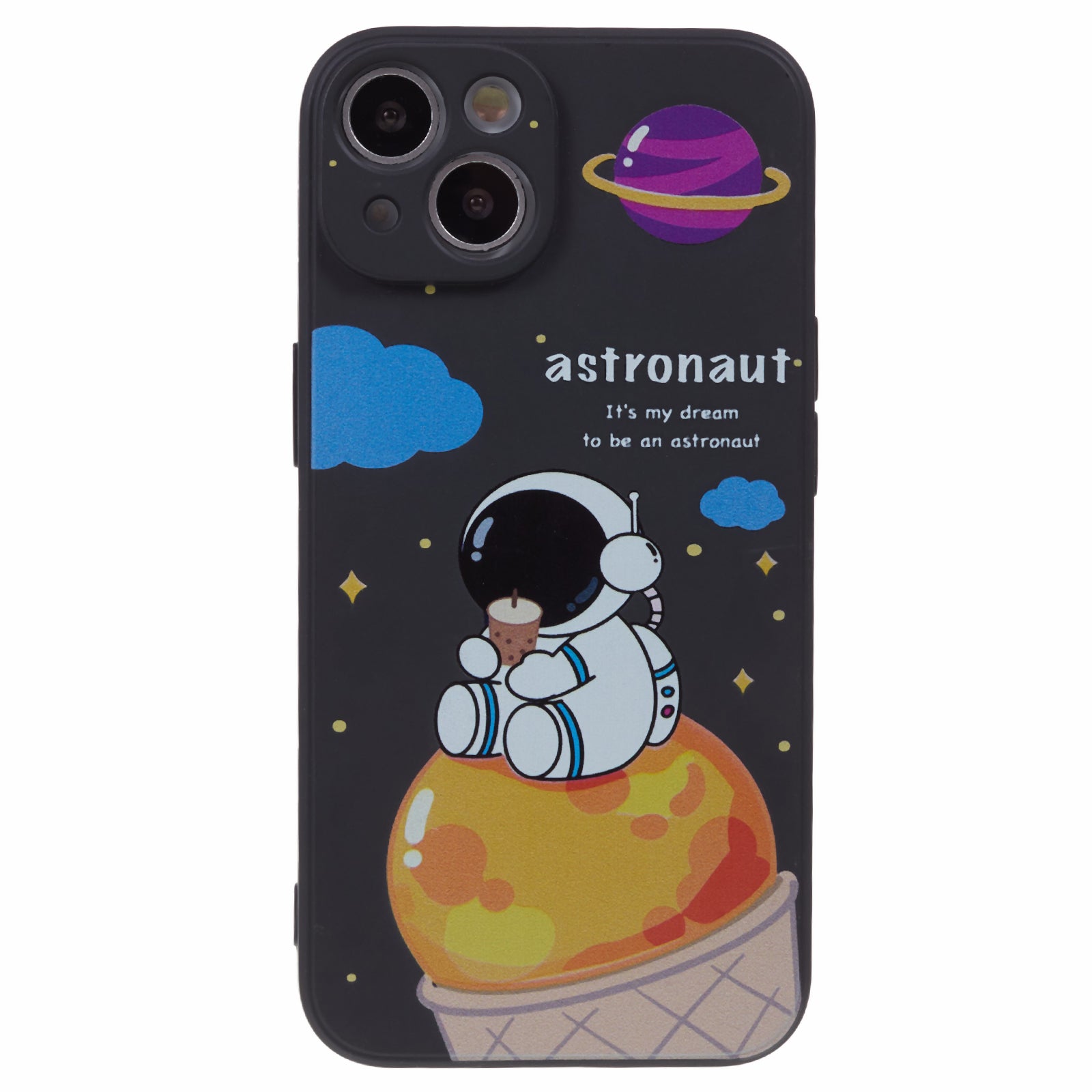 Soft TPU Cover for iPhone 14 Cartoon Astronaut Pattern Printing Anti-drop Phone Case Soft TPU Cover for iPhone 14 Cartoon Astronaut Pattern Printing Anti-drop Phone Case